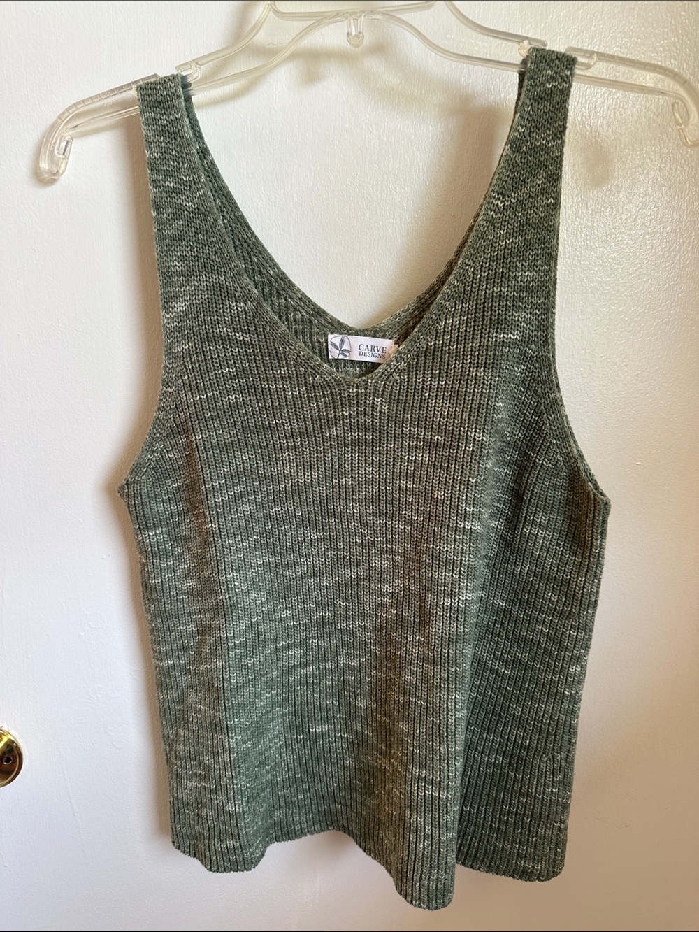 Carve Olive Green Knit Tank Top